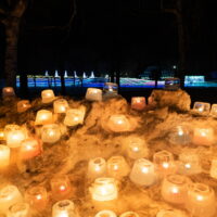 日高山脈が国立公園になったので、アイスキャンドルでお祝い！